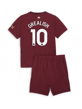 Manchester City Jack Grealish #10 Dječji Rezervni Dres kompleti 2024-25 Kratak Rukavima (+ kratke hlače)